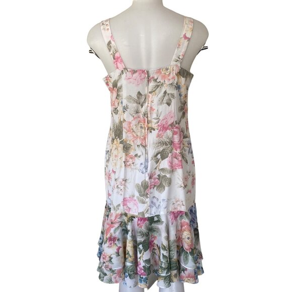 Vintage Handmade 80s 90s Floral Dress Set with Blazer - Picture 10 of 12